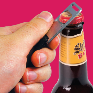 bottle opener and pockets available at an additional cost
