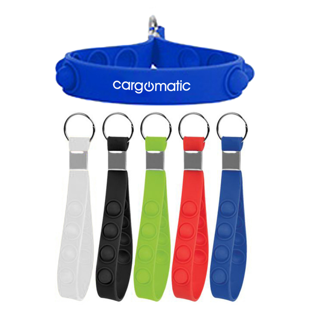 Pop It Wrist Strap Keychain